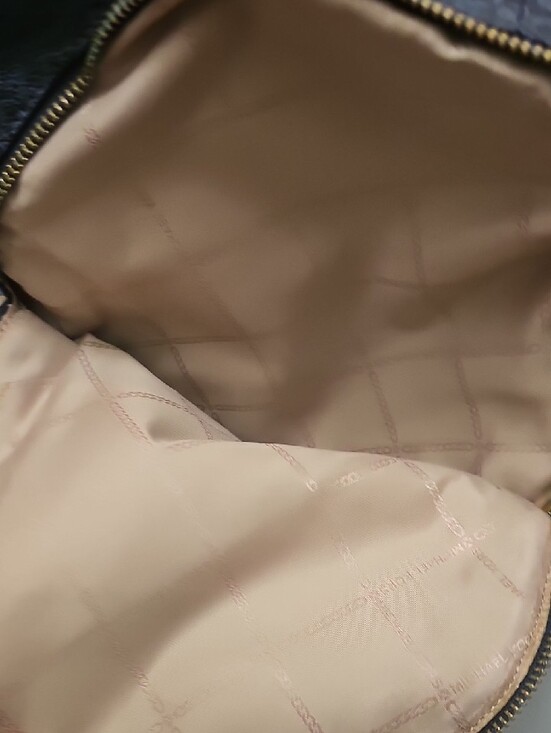 Michael Kors Two-Tone MK Monogram Backpack in Navy & White main image 3
